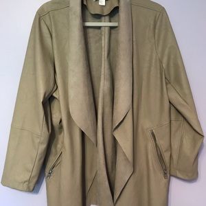 Christopher & Banks Taupe Duster Jacket Size XL